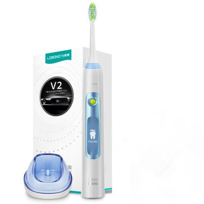 

Lebond electric toothbrush rechargeable adult sonic vibration smart touch household waterproof toothbrush V2 blue