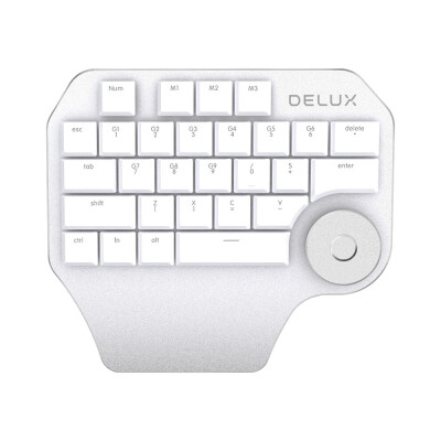 

Delux T11 Designer Keyboard Keypad with Smart Dial 3 Group Customized Keys for Windows Mac OS & Design Software Black