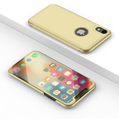 

MOONCASE Apple iPhone Xs Max Bracket Mirrored Leather Case - Gold