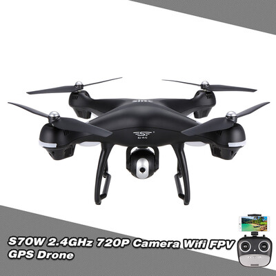 

SJ RC S70W 1080P 120° Wide Angle Camera Wifi FPV Drone Altitude Hold G-sensor Follow Me GPS RC Quadcopter w 3 Battery
