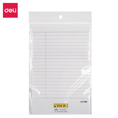 

Deli deli A530 horizontal line paragraph plus size post-it box tag stickers note N times posted white 21520