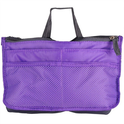 

Organizer Insert Bag Women Nylon Travel Insert Organizer Handbag Purse Large liner Lady Makeup Cosmetic Bag Cheap Female Tote