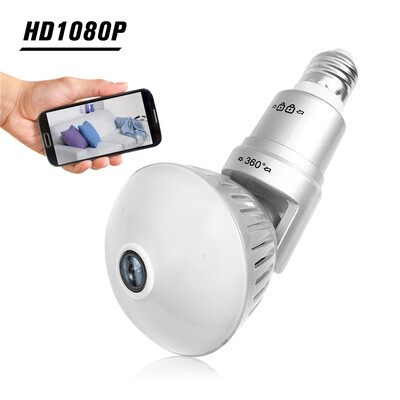 

1080P 200W Bulb IP Camera 360°Panoramic WiFi Wireless Camera Support Night Vision 2 Way Talk Motion Detection Pet Baby Camera for