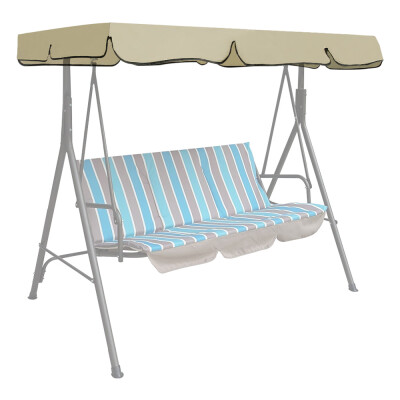 

3-Seat Converting Outdoor Patio Canopy Swing Hammock Swing Roof Top Canopy Replacement-Beige