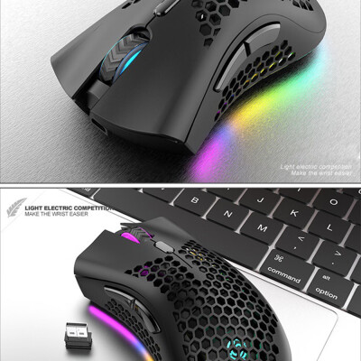 

Willstar Wireless Gaming Mouse 7 Keys 12000 DPI RGB Light Effect Hollow Mice