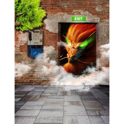 

Dragon Head Photo Backdrop 57FT Vinyl Fabric Cloth Digital Printing Photo Birthday Background s-2424