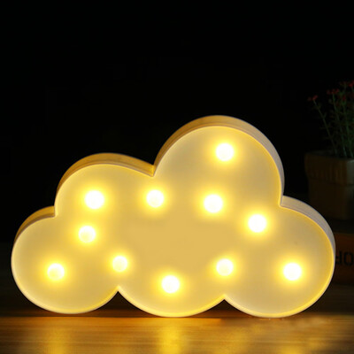 

BRELONG 3D Clouds Warm White Decoration Night Light for Kids Room Christmas Wedding 3V