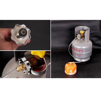 

Metal PU Outdoor Camping Gas Stove Safe Switching Charging Inflatable Valve Adapter for Flat Tank Liquefied Gas Cylinder