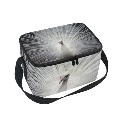 

ALAZA Lunch Box Nature Winter Bird Insulated Lunch Bag Large Cooler Tote Bagfor Men Women