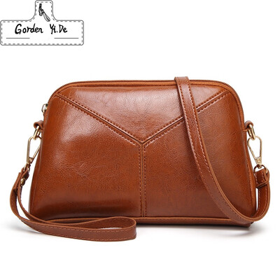 

Women Messenger Bags Famous Brand 2019 Vintage Retro Women Crossbody Bag Small PU Leather Handbags For Women Splicing