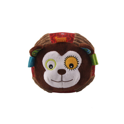 

Baby Plush Ball Toys Cartoon Animal Rattles Bell Colorful Softy Cloth Stuffed Ball Palm Civet