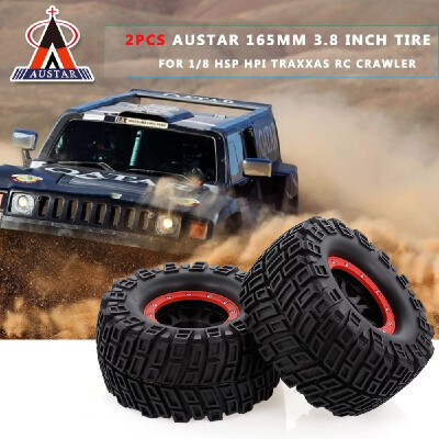 

2pcs AUSTAR 165mm 38 Inch Rim Rubber Tyre Tire Wheel for 18 HSP HPI Traxxas RC Off-road Car Crawler