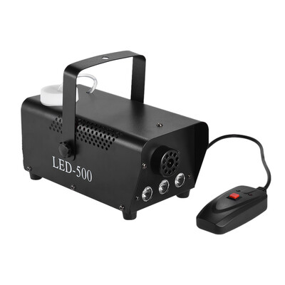 

Colorful 400 Watt Fogger Fog Smoke Machine with LED Color LightsRed Blue Green Wired Remote Control for Party Live Concert DJ