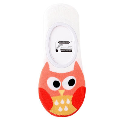 

Japanese Fashion Harajuku Invisible Cartoon Jacquard Animals Owl Pattern Funny Socks Fine Quality Socks Antiskid Anti-beriberi Ant