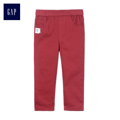 

GAP flagship store baby boy wash color slim elastic waist jeans 370442 bright red 6-12M