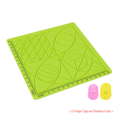 

3D Printing Pen Silicone Design Mat with Basic Template&2 Silicone Finger Caps for 3D Pen Drawing Design
