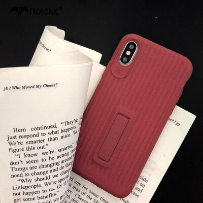 

TRONSNIC Matte Stand Phone Case for iPhone X  3d Soft Green Wine Red Case BlackRedGreen Luggage Cover