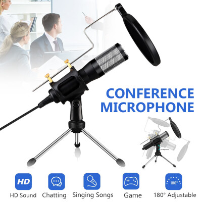 

Willstar USB Condenser Microphone w Tripod Stand for Chat Studio Recording Computer Mic
