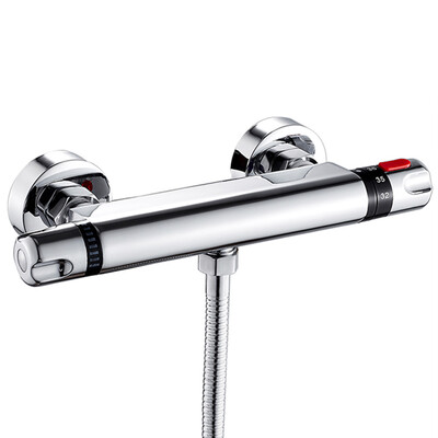 

Willstar Thermostatic Shower Mixer Valve Bar Wall Mounted Chrome Bottom 12" Outlet U