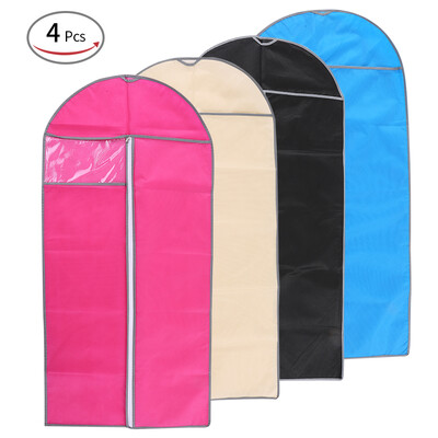 

Esonmus 4pcs 60 120cm Non-Woven Dustproof Hanging Garment Bags Clothes Suit Organizers Covers with PVC Visible Window for Closet