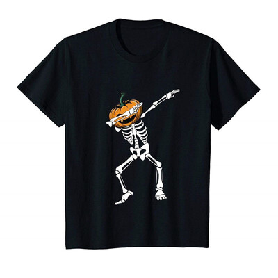 

Funny Dabbing Skeleton Pumpkin Halloween Dab T-Shirt