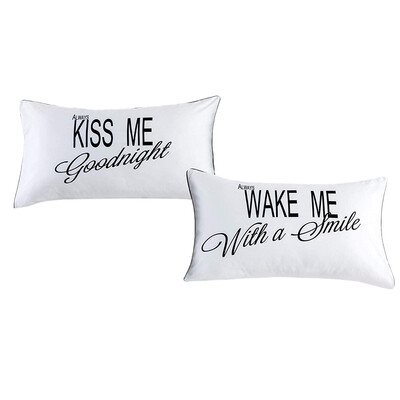 

UpperX StandardQueen Couples PillowcasesAlways Kiss Me GoodnightRomantic Gifts Anniversary For Lovers&Couples