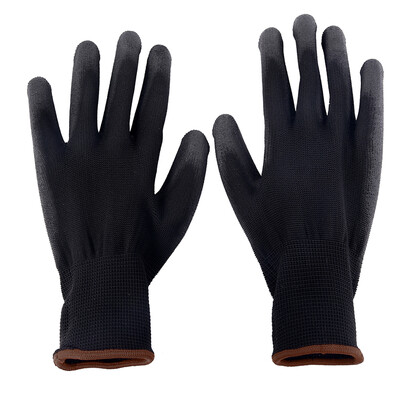 

PU Nylon Safety Coating Safety Work Gloves Protective Builders Fistfight Gardening  M L