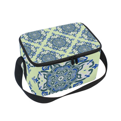 

ALAZA Insulated Lunch Box Roma Decorative Pattern Lunch Bag for Men Women Portable Tote Bag Cooler Bag