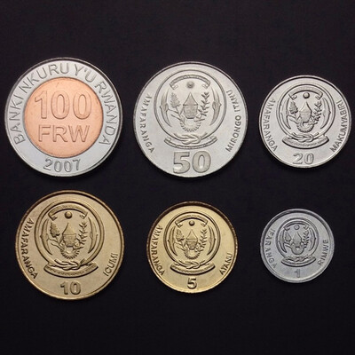 

6 PCS Set Coins Of Rwanda
