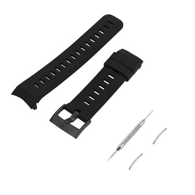 

Outdoor Waterproof Rubber Watch Band Mens Watch-strap Steel Buckle for Suunto Spartan 3V