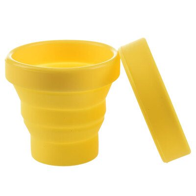 

Food Grade Portable Collapsible Folds Flat Silicone Travel Camping Mug Folding Fold-able Drinking Cup