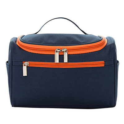 

Simple Hanging Travel Makeup Storage Toiletry Bag Solid Large Capacity Cosmetics Packing Organizer Bathroom Shower Bags Navy Blue