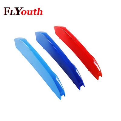 

For 2011 to 2018 BMW X3 X4 F25 F26 G01 G02 7 Grilles 3D  Car Front Grille Trim Strips Grills Cover Decoration Stickers 3Pcs