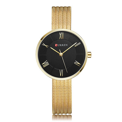 

CURREN Fashion Luxury Stainless Steel Women Watches Quartz 3ATM Water-resistant Woman Casual Simple Wristwatch Relogio Feminino
