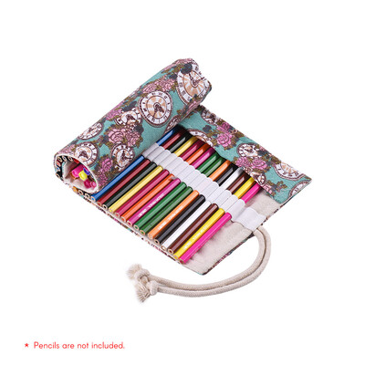 

Canvas Pencil Roll Pouch Case Bag Wrap Holder Storage 72 Holes for Artist