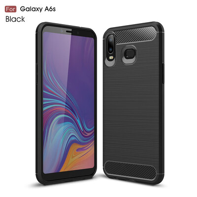 

Goowiiz Phone Case For Samsung Galaxy A6sJ4 Core Fashion Slim Carbon Fiber TPU Soft Silicone Prevent falling