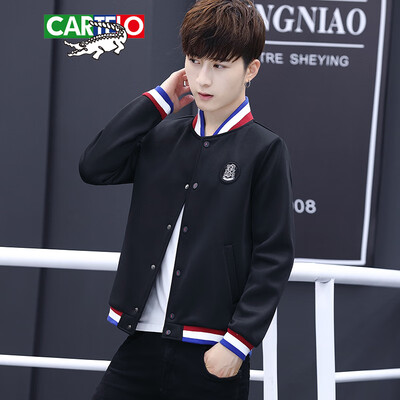 

Cartier crocodile CARTELO jacket 2019 spring&autumn new mens trend wild short jacket jacket QT815-JK205 black XL