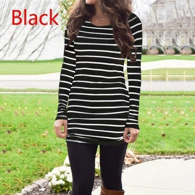 

Striped ladys long sleeved jacket