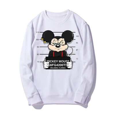 

E-BAIHUI new mickey print hoodies men tops hip hop casual funny dog mouse cartoon hoody homme comfortable cotton hoodies WD01