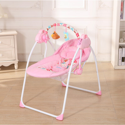 

Electric Baby Cradle Swing Rocking Connect Mobile Play Music Chair Sleeping Basket Bed Crib For Newborn Infant Camel