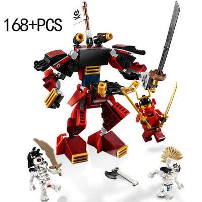 

Creative Samurai Transformed Ninja Machine Armor 168pcs Enlightenment Compatible Lego Boys Assemble Building Block Toys