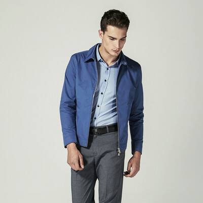 

Rimula K-boxing spring mens jacket lapel short jacket mens business casual spring jacket male BKDL1229 light blue 185 XXL