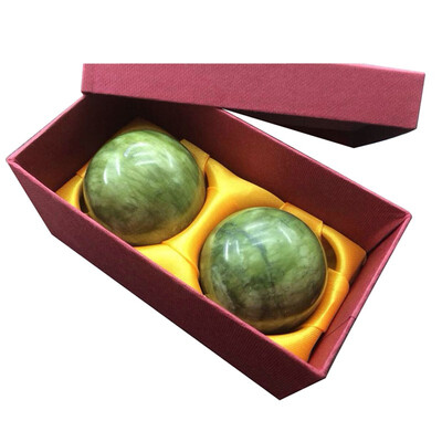 

2X Marble Jade Baoding Chinese Health Stress Exercise Balls For Relaxation Relief Therapy Hand Care Tool