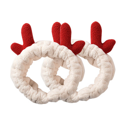 

Herbs garden hair band super cute three-dimensional antlers hair band coral fleece cute tiara headband headband wash makeup makeup mask hair set antlers hair band 2 Pack Christmas