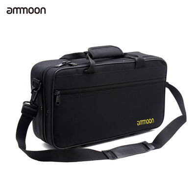 

ammoon Bb Clarinet Case Gig Bag Backpack Box Water-resistant 600D Foam Cotton Padding with Adjustable Single Shoulder Strap