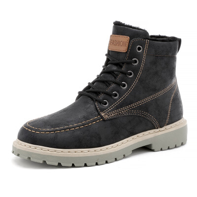 

Mens Winter cotton shoes Warm snow boots Martin boots