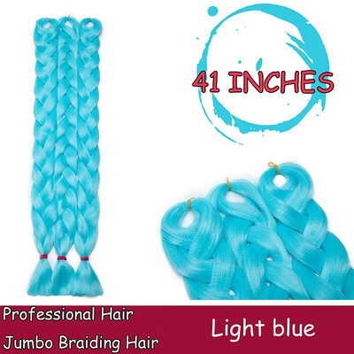 

24 Inches Braiding Hair Ombre for crochet Hair Weave with Synthetic&Twist Braiding Hair Extensions Dark black 100gpc