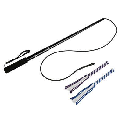 

Dog Extendable Teaser Wand Pet Flirt Stick Pole Chasing Tail Interactive Toy