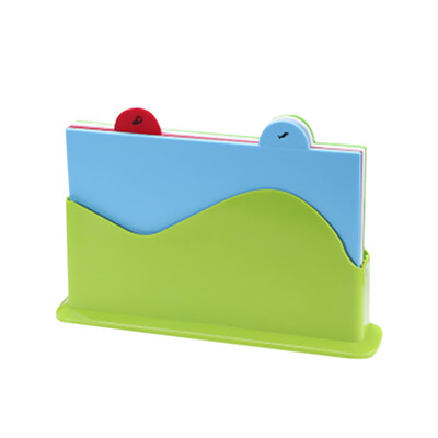 

Colour Coded Chopping Board Set of 4 Cutting Boards Rectangle Fruit Meat Separately Kitchen Food Preparation