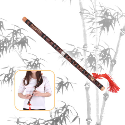 

G Key Chinese Traditional Instrument Dizi Bitter Bamboo Flute with Chinese Knot for Beginners